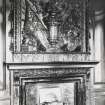 Brunstane House, interior
View of carved wooden panel over fireplace