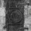Detail of metal door dated 1817