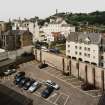 Elevated view of rear of Canongate wall