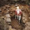 Excavation photograph : area 7, f22 stone lined pit.