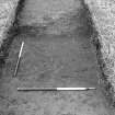 Hand dug trial section across northern ditch, from south.