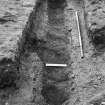 Excavation photograph showing the E wall of granary II.
