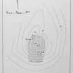 Contour plan with labels.  Two versions - an earlier untitled copy and the finished reduced copy.
Signed: 'AG'