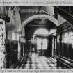 18 Charlotte Square
View of entrance hall (postcard).
Insc: 'Entrance Hall of Century House, Century Insurance Company Ltd. Edinburgh', 'Life, Fire, Sickness, Accident, Employer's Liability & Fidelity Insurances'.
NMRS Survey of Private Collections.