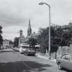 Morningside Congregational Church and Chamberlain Road.
View from East.