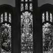 Interior. Detail of stained glass window