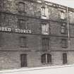 Edinburgh, Commercial Street, Bonded Warehouses.
General view of grated windows on bonded warehouses from South-West.