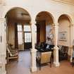 Interior, general view of East entrance hall of Bevan House from West.