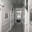 Interior, general view of corridor to West of hall in Bevan House from East.