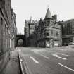 General view from West at junction between Candlemaker Row, Cowgate and Grassmarket.