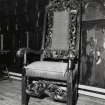 Interior-view of ceremonial chair of the Hammermen, dated 1708.;