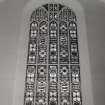 Interior. Chancel. View of main stained glass window