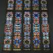 Interior. Chancel. Detail of main stained glass window