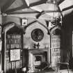 Craigcrook Castle.
View of library of c.1900 showing decorative plasterwork.