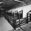 Interior.
Byre, view from W.