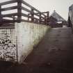 View of cattle pens from E.