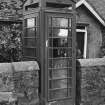 Aberdeen, Hazelhead Lodge, K6 Telephone Kiosk.
Detail of kiosk from West.