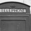 Aberdeen, K6 Telephone Kiosk.
Detail from East.