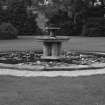 West fountain in circular lily pond, detail