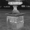 North Eastern ornamental urn on plain plinth