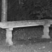 Garden bench, detail