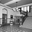 Interior. View of stair hall from North East showing staircase