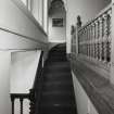 Interior view of the first floor servants' stair seen from the West.