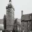 View of Well Court, hall and clock tower