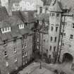View of courtyard from Well Court Hall tower