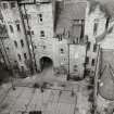 View of courtyard from Well Court Hall tower