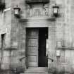 Edinburgh, Dundee Street, Fountainbridge Library.
Detail of the main North-East entrance.