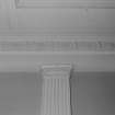Ground floor, entrance hall, cornice and pilaster, detail