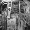 Interior: View of byre from E