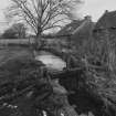 View from S of sluice (at NW end of mill) controlling flow from millpond into main lade