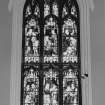 Interior. View of stained glass window