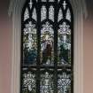 Interior. View of stained glass window