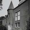 Detail of circular turret of drawing room from S.