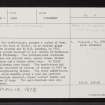 Muirs of Clova, NJ42SE 16, Ordnance Survey index card, Recto