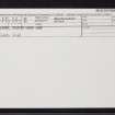 Alford, Station Goods Shed, NJ51NE 32, Ordnance Survey index card, Recto