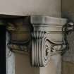 Detail of Ionic capital of corner pilaster.