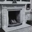 Interior.
Detail of fireplace in marble hall.