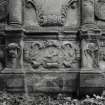 Detail of funerary monument's lower panel.