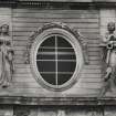 Detail of High Mill top floor window.