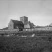 Iona, Iona Abbey.
General view from North-East showing temporary huts.