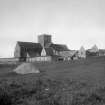 Iona, Iona Abbey.
General view from North-East showing temporary huts.