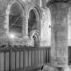 Iona, Iona Abbey, interior.
View of North wall of choir.
