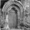 Iona, Iona Abbey, interior.
View of sacristy door.