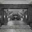 Interior. View of entrance hall and stair hall from North