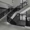 Interior. Detail of main stair at first floor