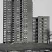 Glasgow, Plean Street, Blawarthill.
General view of point blocks from West.